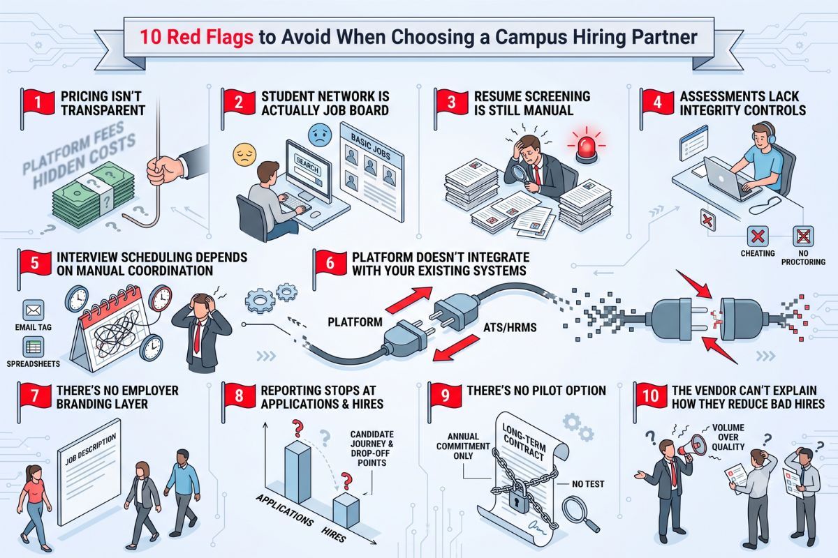 10 Red Flags to Avoid When Choosing a Campus Hiring Partner