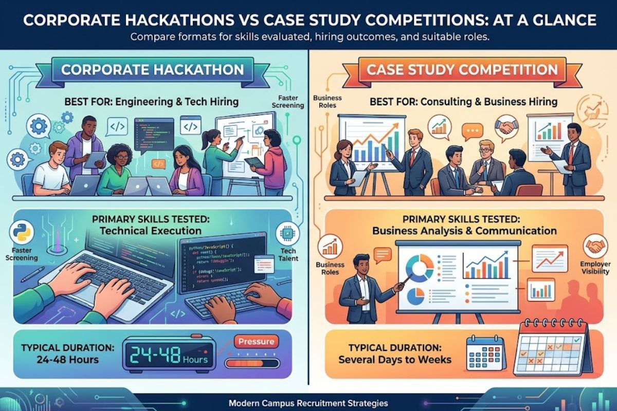 Corporate Hackathons vs Case Study Competitions: A Side-by-Side Comparison