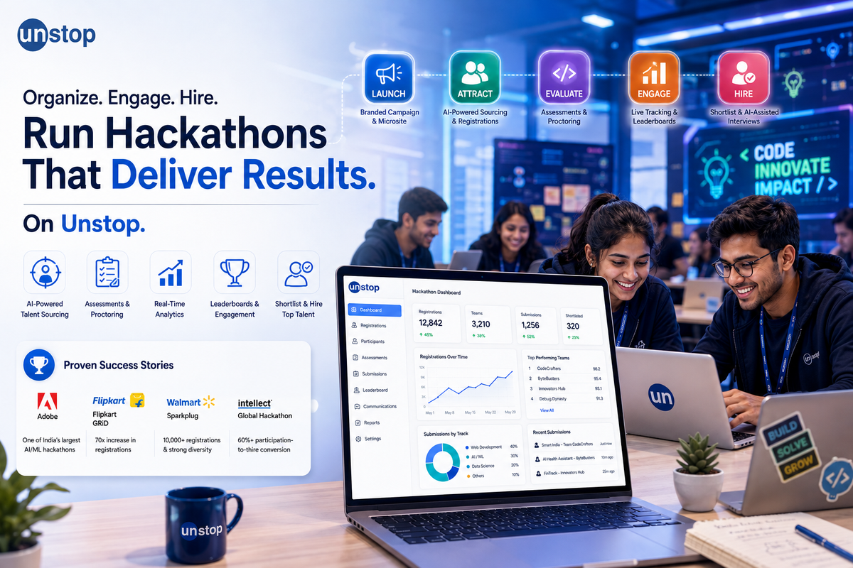 How to Organize a Hackathon on Unstop: Features, Case Studies & Setup Guide