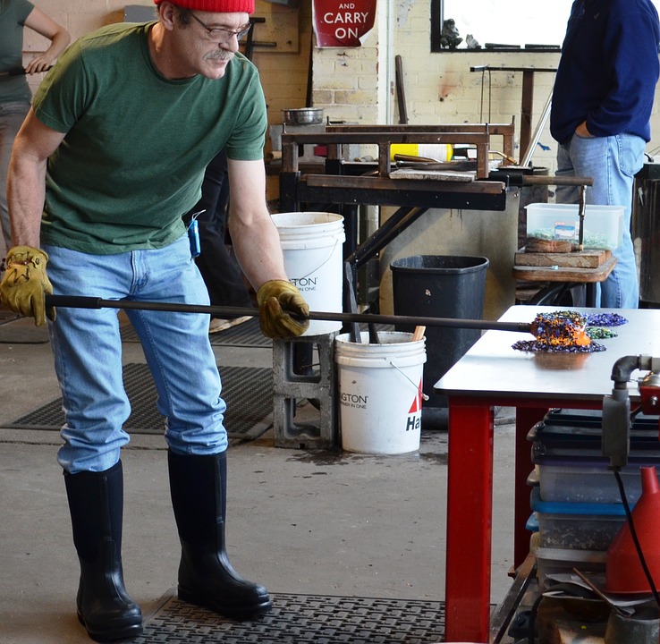 Glass making - work of an artist