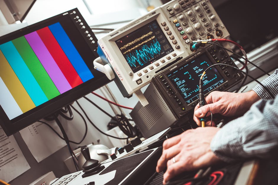 Person working on electronic appliance