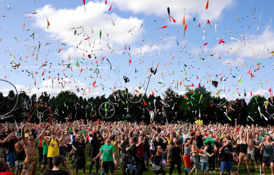 Crowd enjoying the performance of an Artist