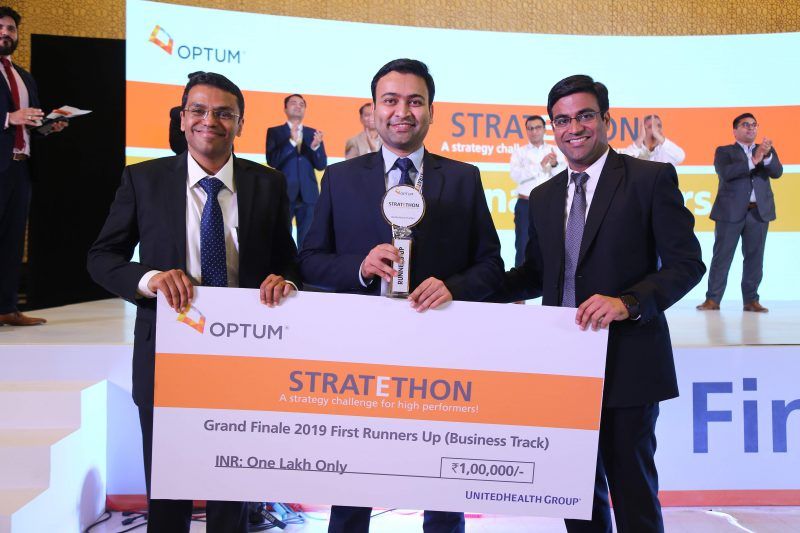 Team Ahmedabad Acers IIM Ahmedabad shine as the National Runners Up of Optum Stratethon