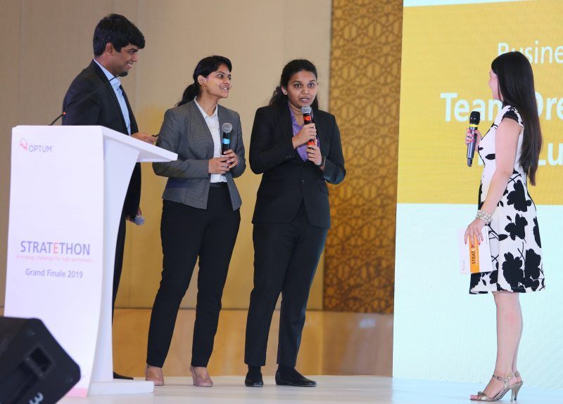 Team Dream Team from IIM Lucknow show the way to Optum Stratethon Finale