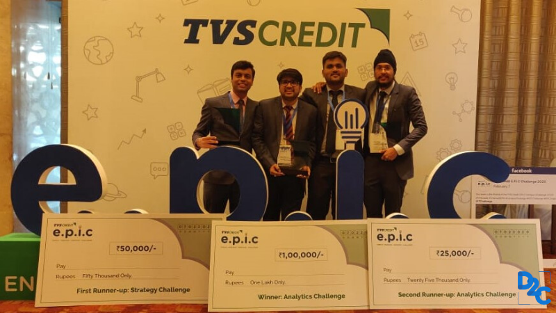 IIM Kashipur came, saw and conquered the National Winners title of TVS Credit E.P.I.C Analytics Challenge