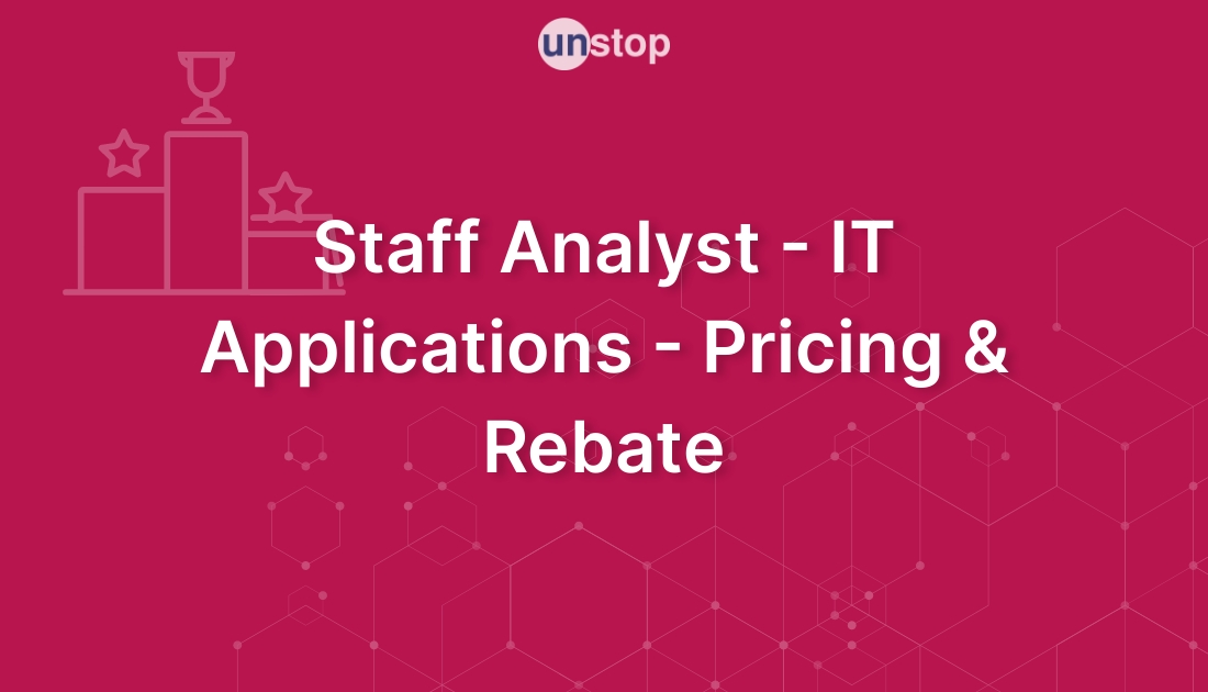 Staff Analyst IT Applications Pricing Rebate By Seagate 