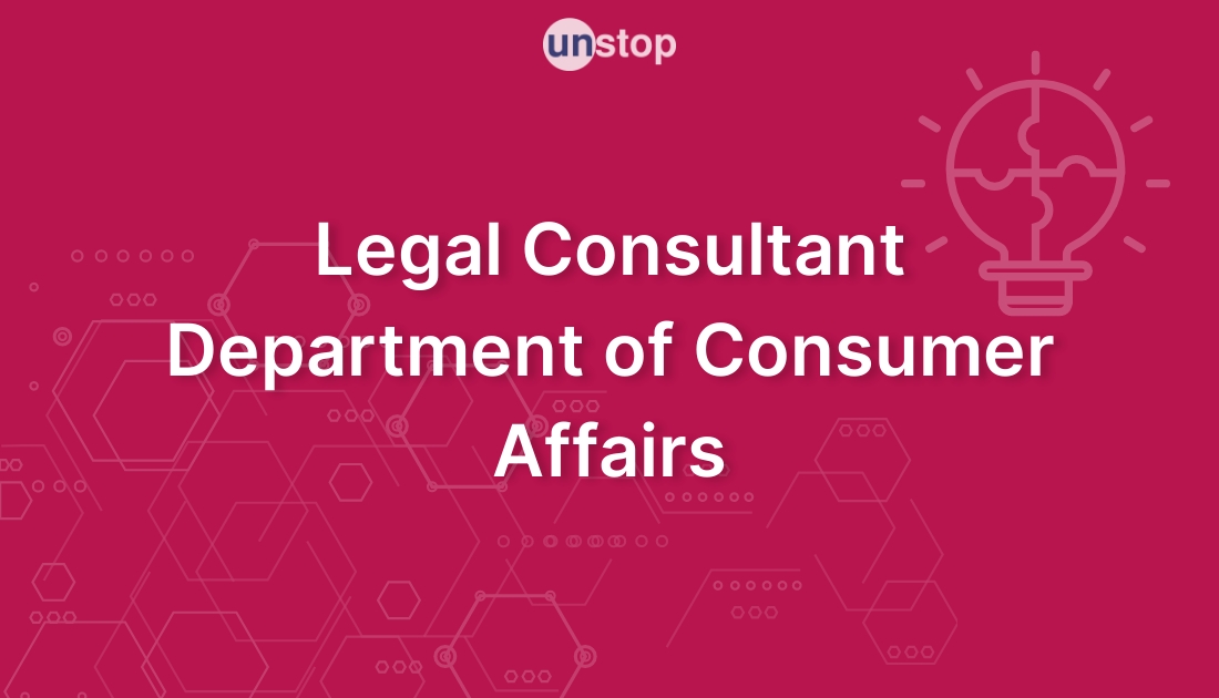 Legal Consultant Department Of Consumer Affairs By National Investment ...