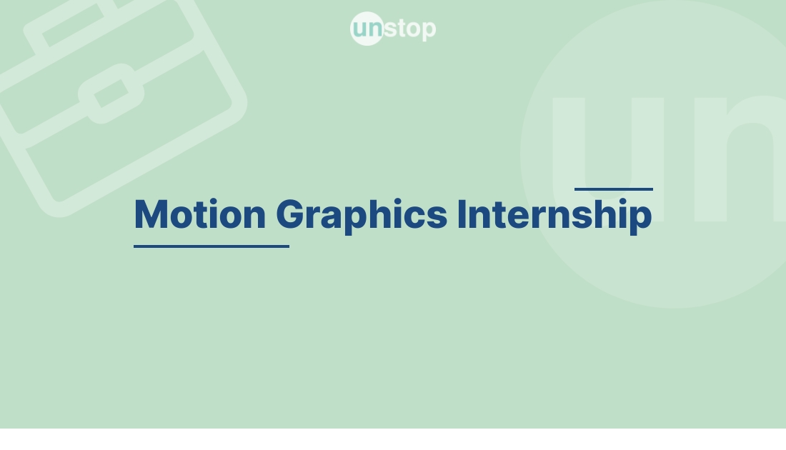 Motion Graphics Intern by JODO! // Unstop (formerly