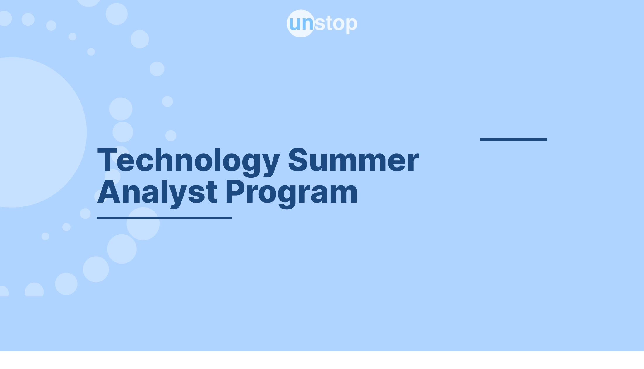 2024 Technology Summer Analyst Program (Mumbai / Bangalore) by