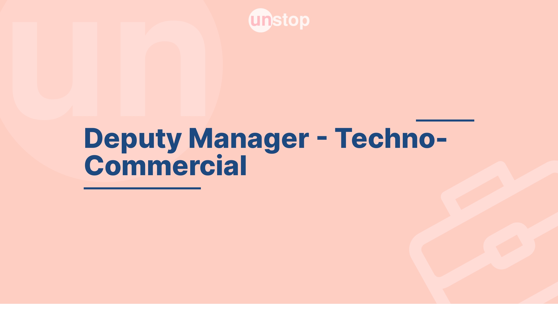 Deputy Manager by Adani Group! // Unstop