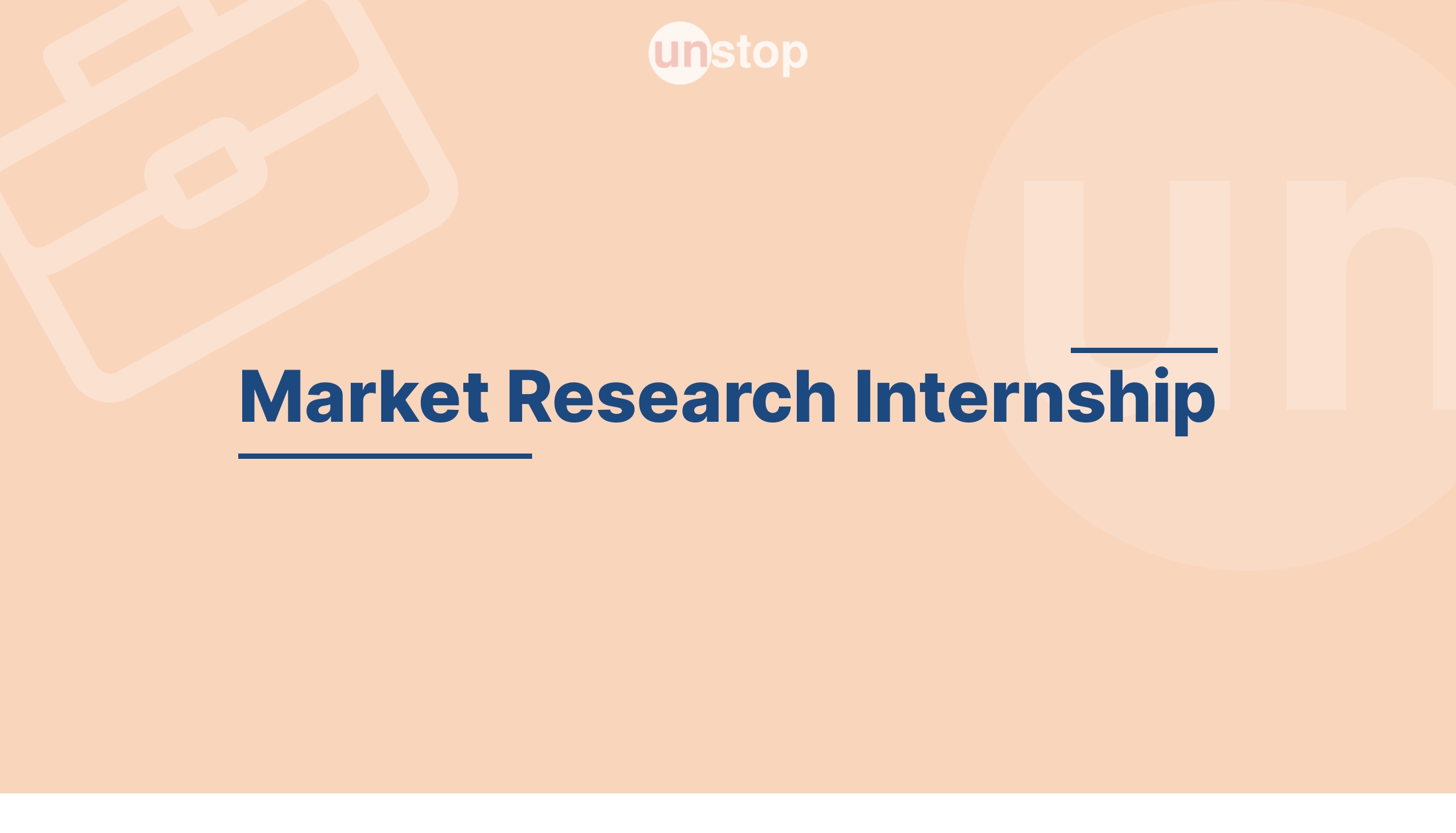 healthcare market research internship