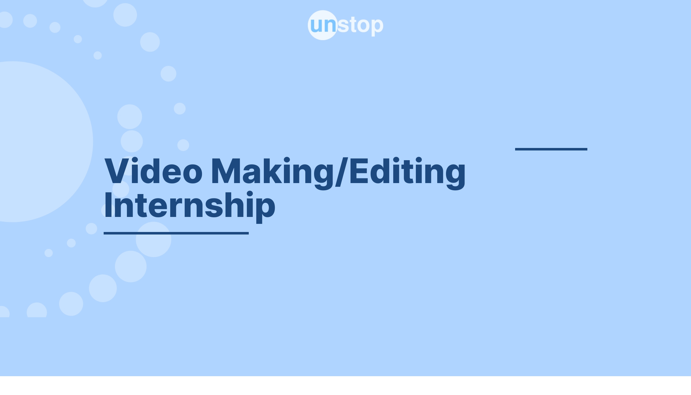 Video Making/Editing Intern by Hamari Pahchan NGO! // Unstop