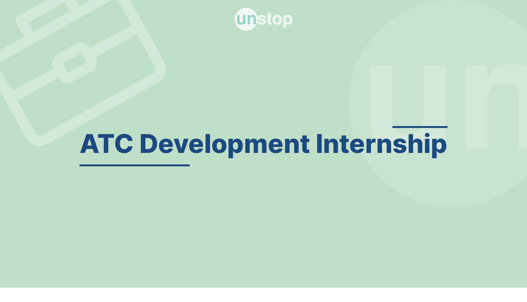 ATC Development Intern by MercedesBenz Research & Development India