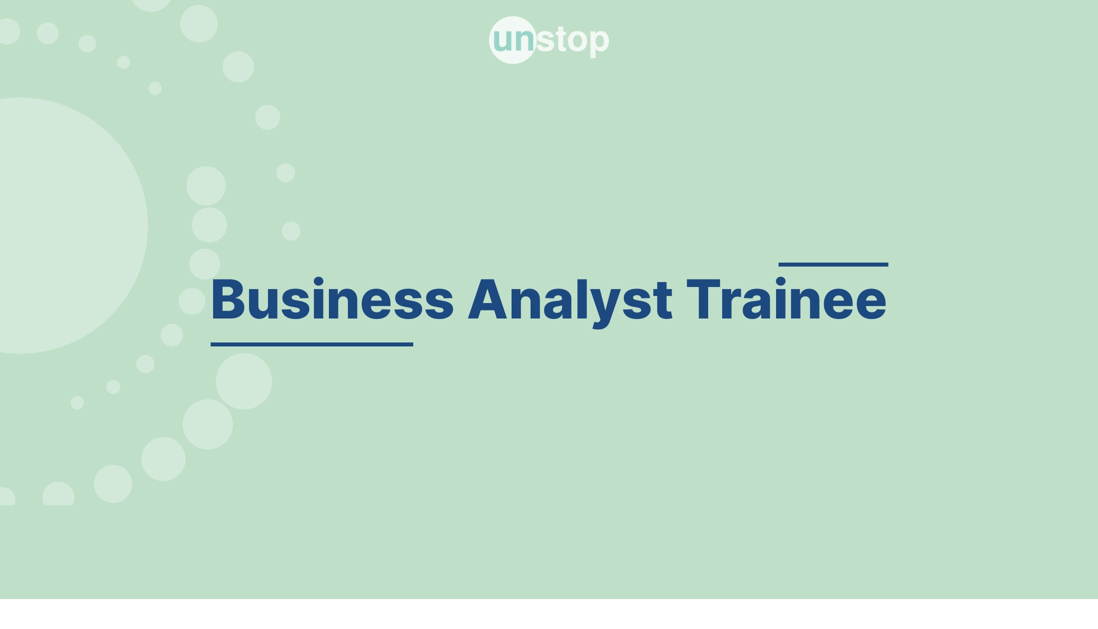 Business Analyst Trainee! by Ecosmob Technologies Pvt. Ltd.! // Unstop