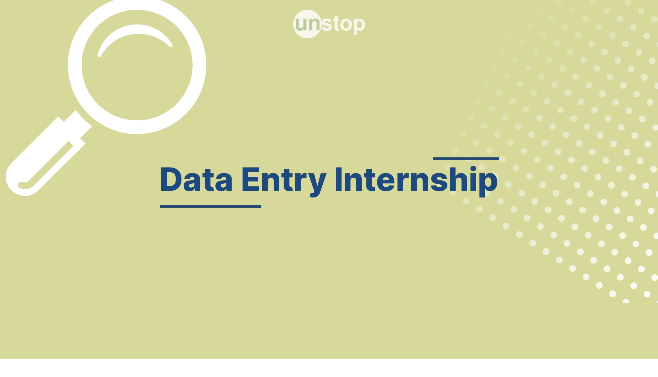 Data Entry Internships