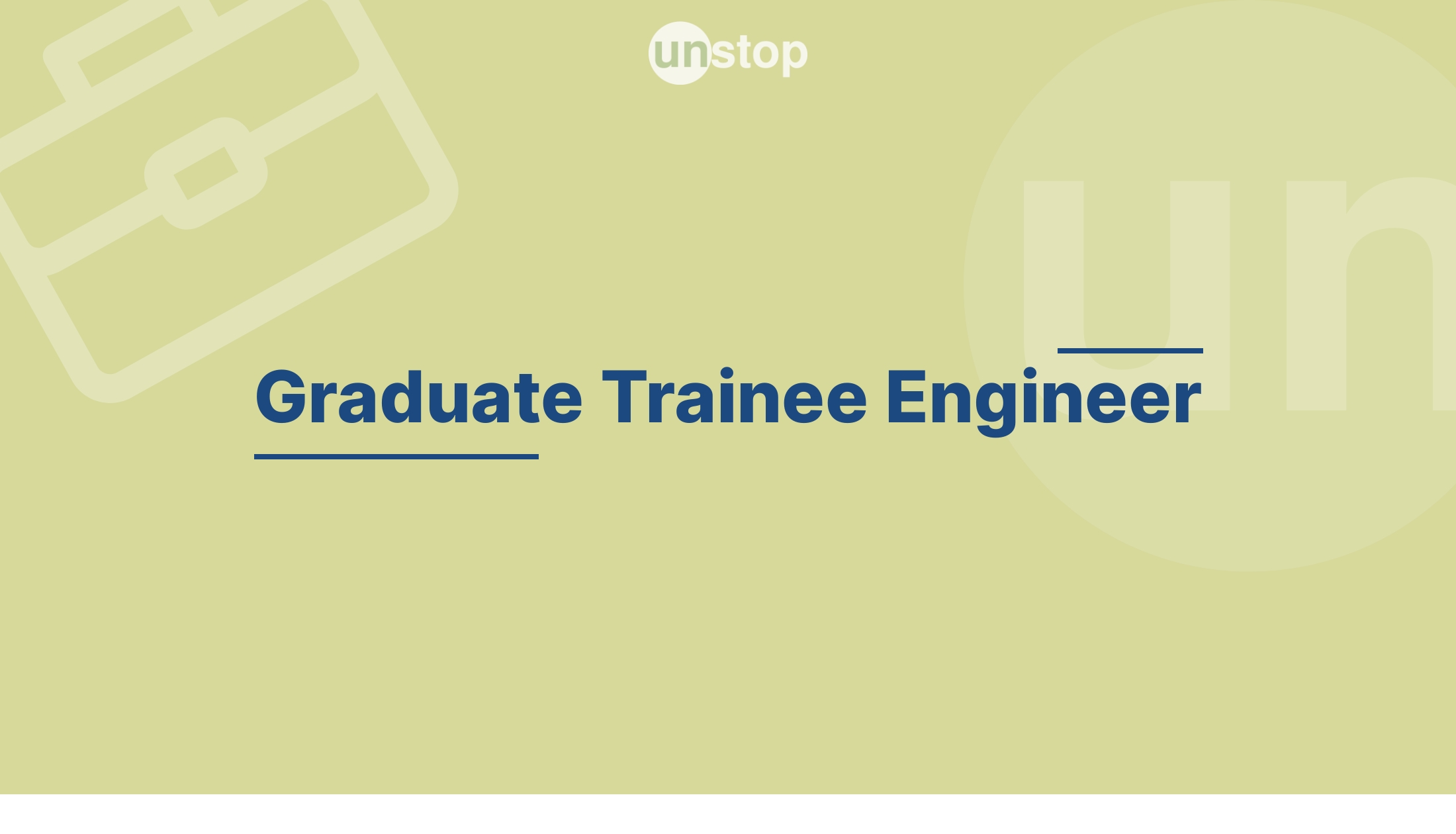 Trainee engineer store