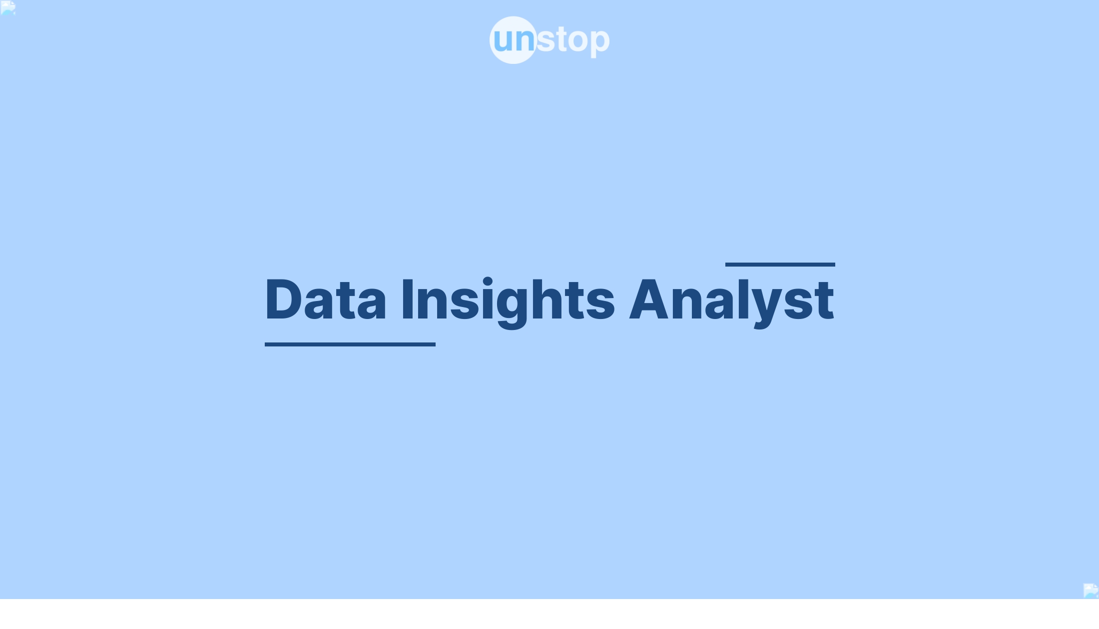 Data Insights Analyst by JLL! // Unstop 