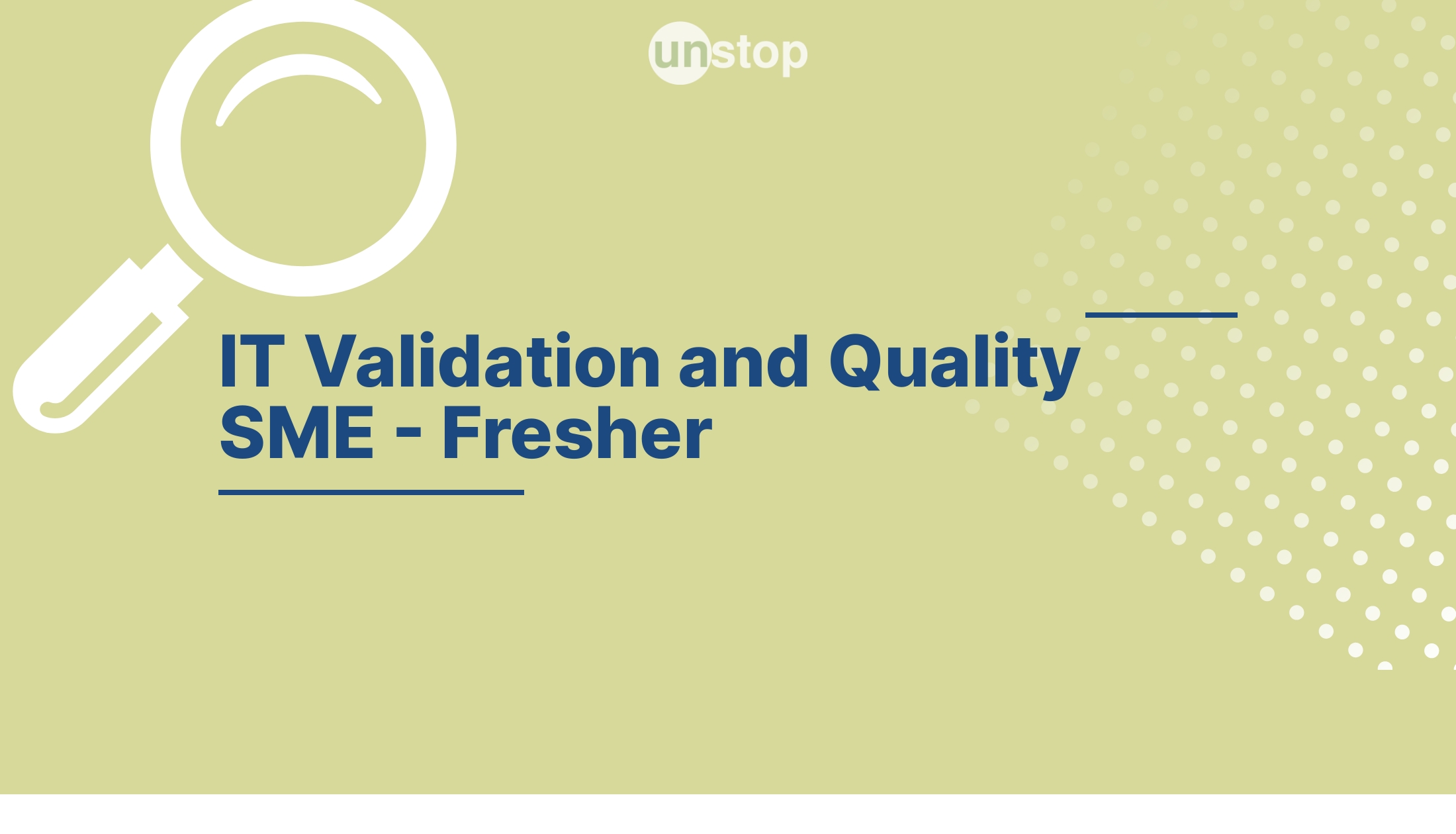 IT Validation and Quality SME Fresher by Varian Medical Systems, Pune