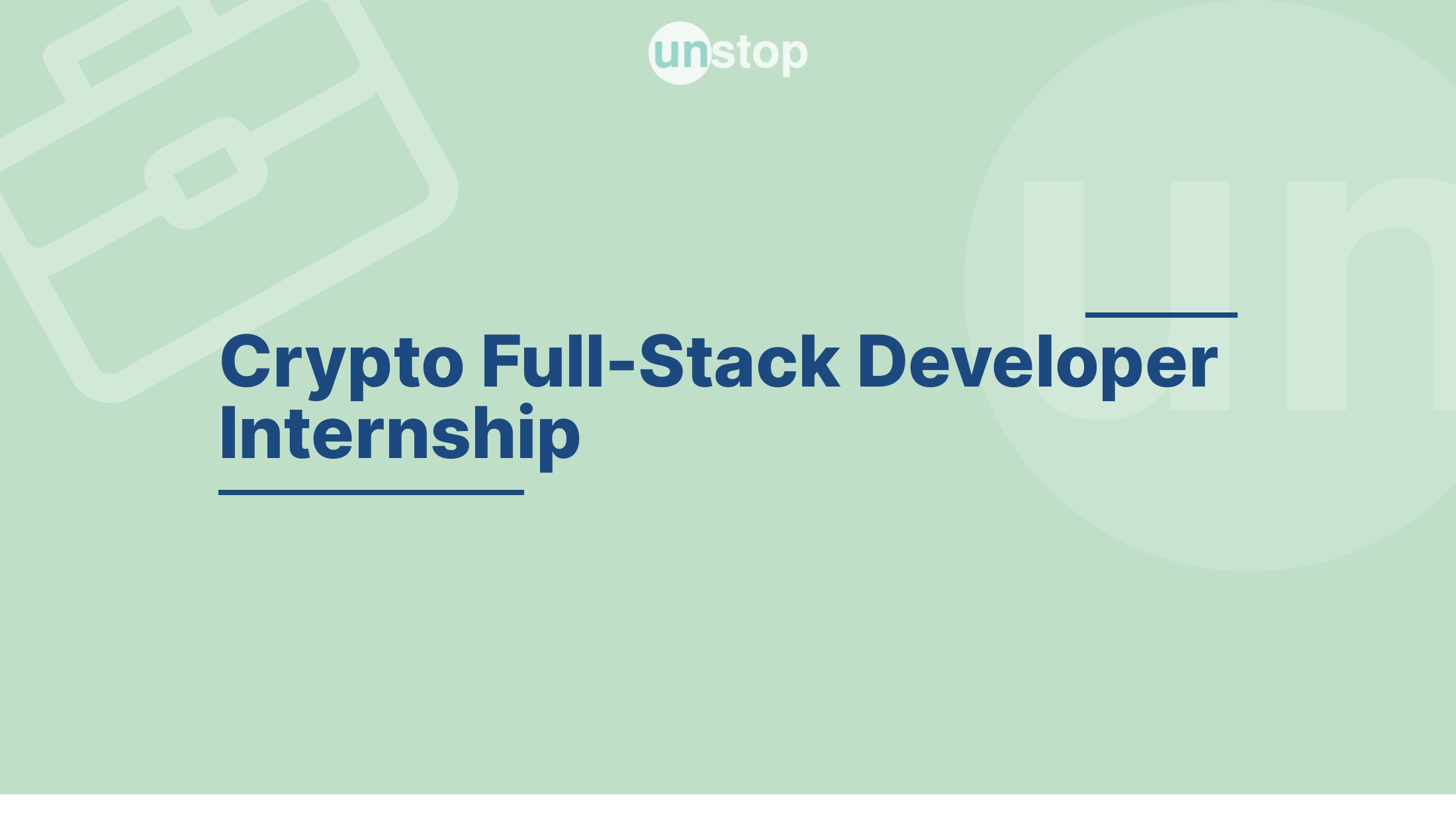 Crypto Full-Stack Developer Intern by Token Metrics! // Unstop