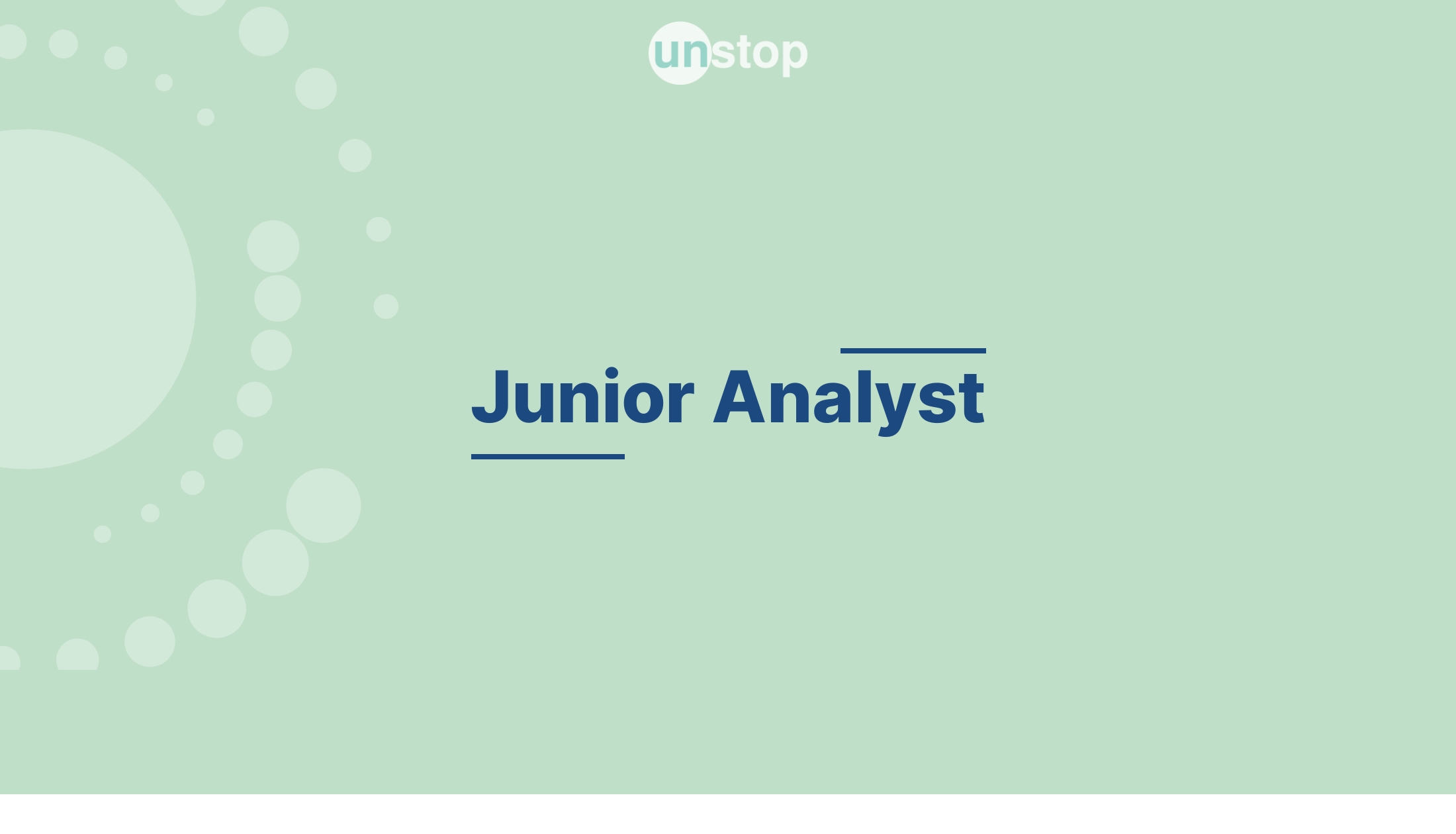 Junior Analyst by XL Dynamics! // Unstop