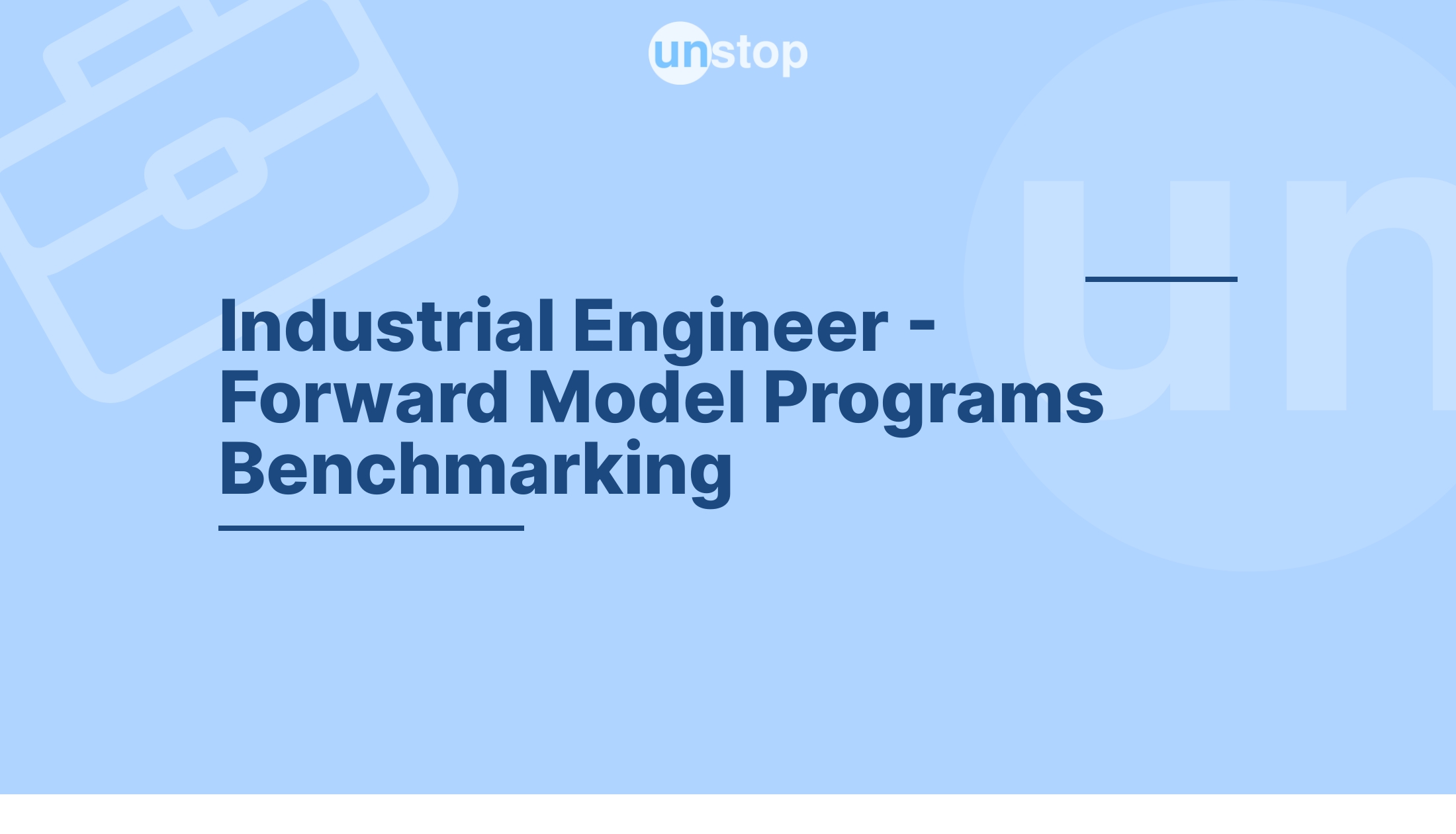 Industrial Engineer Forward Model Programs Benchmarking by Ford Motor