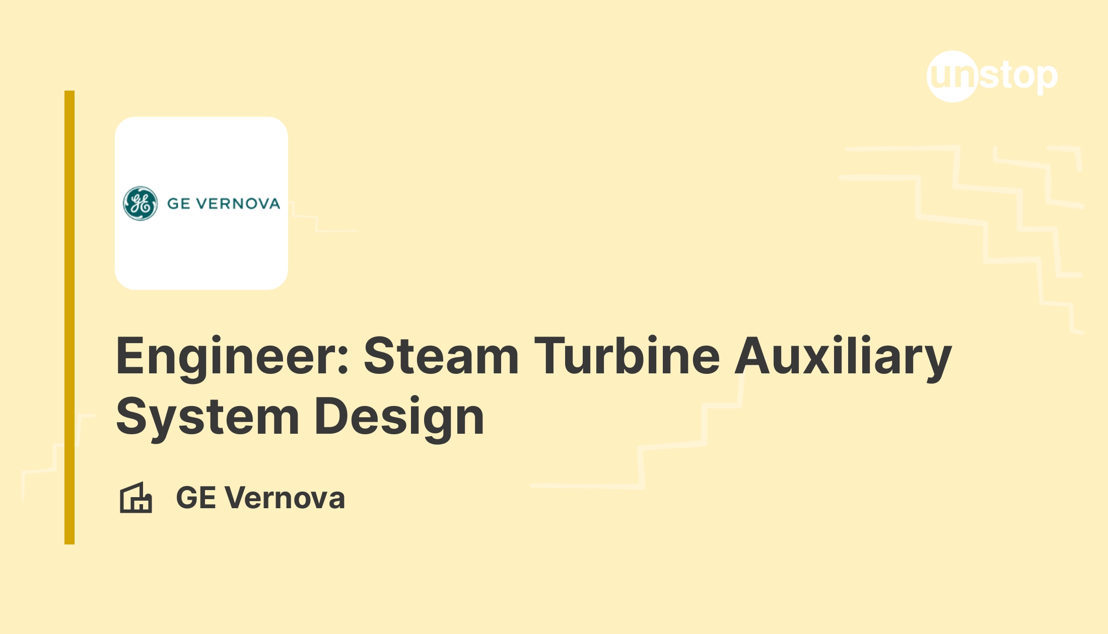 Engineer Steam Turbine Auxiliary System Design 1051064 // Unstop