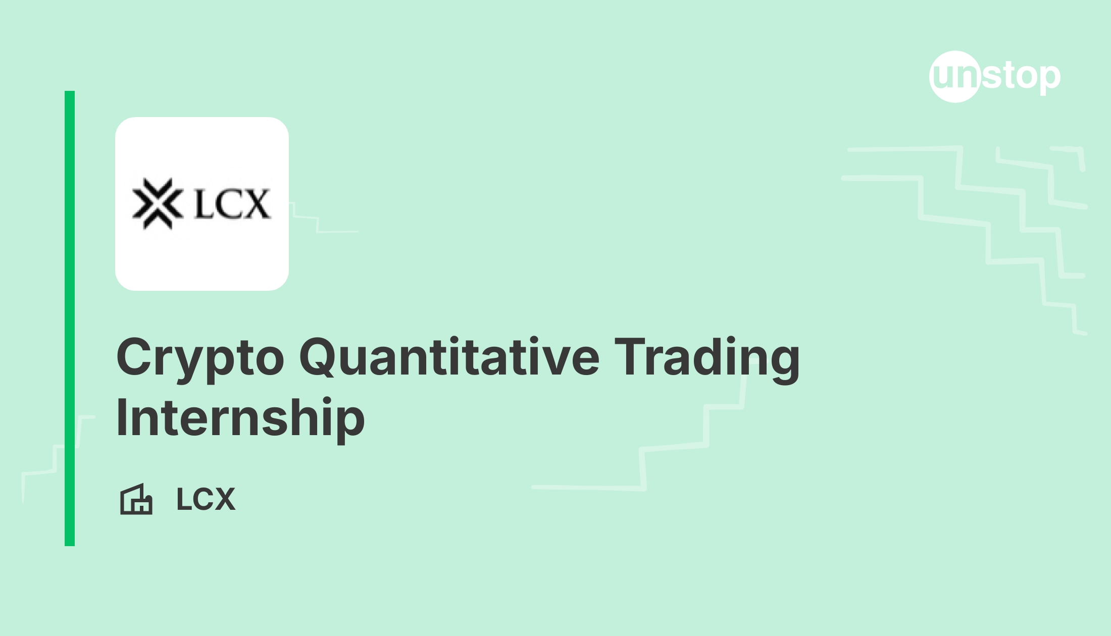 Crypto Quantitative Trading Internship - LCX - Haryana | 1302871 // Unstop