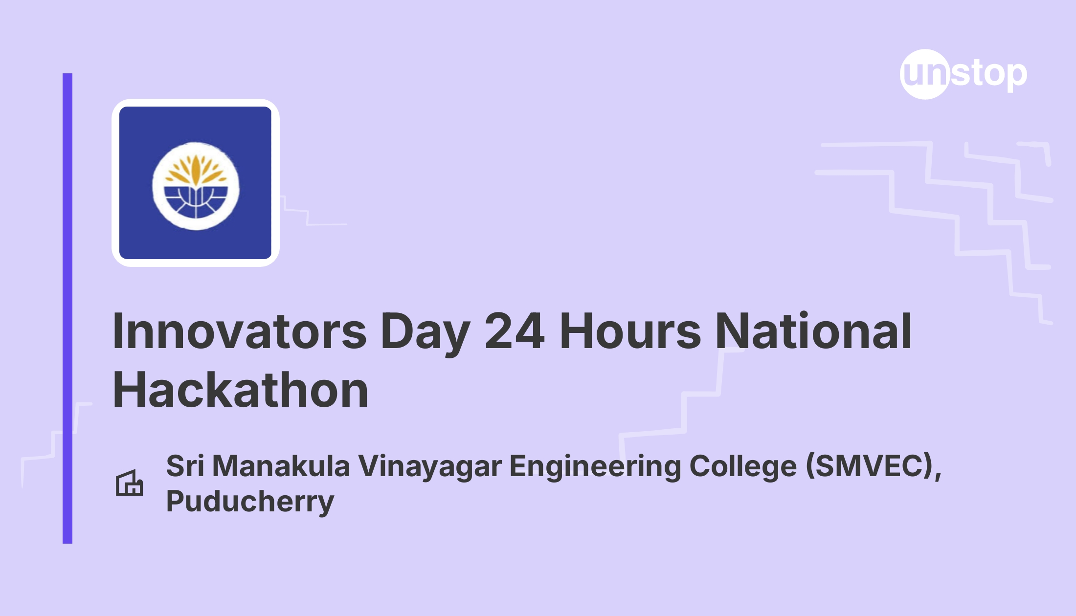 Smvec Function Poster Innovators Day 24 Hours National Hackathon - SMVEC - 2025