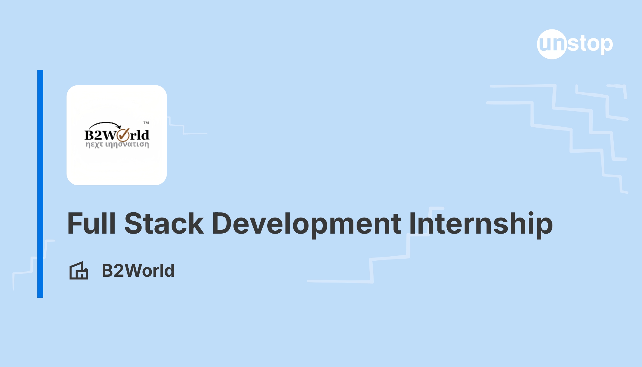 Full Stack Development Internship - B2World