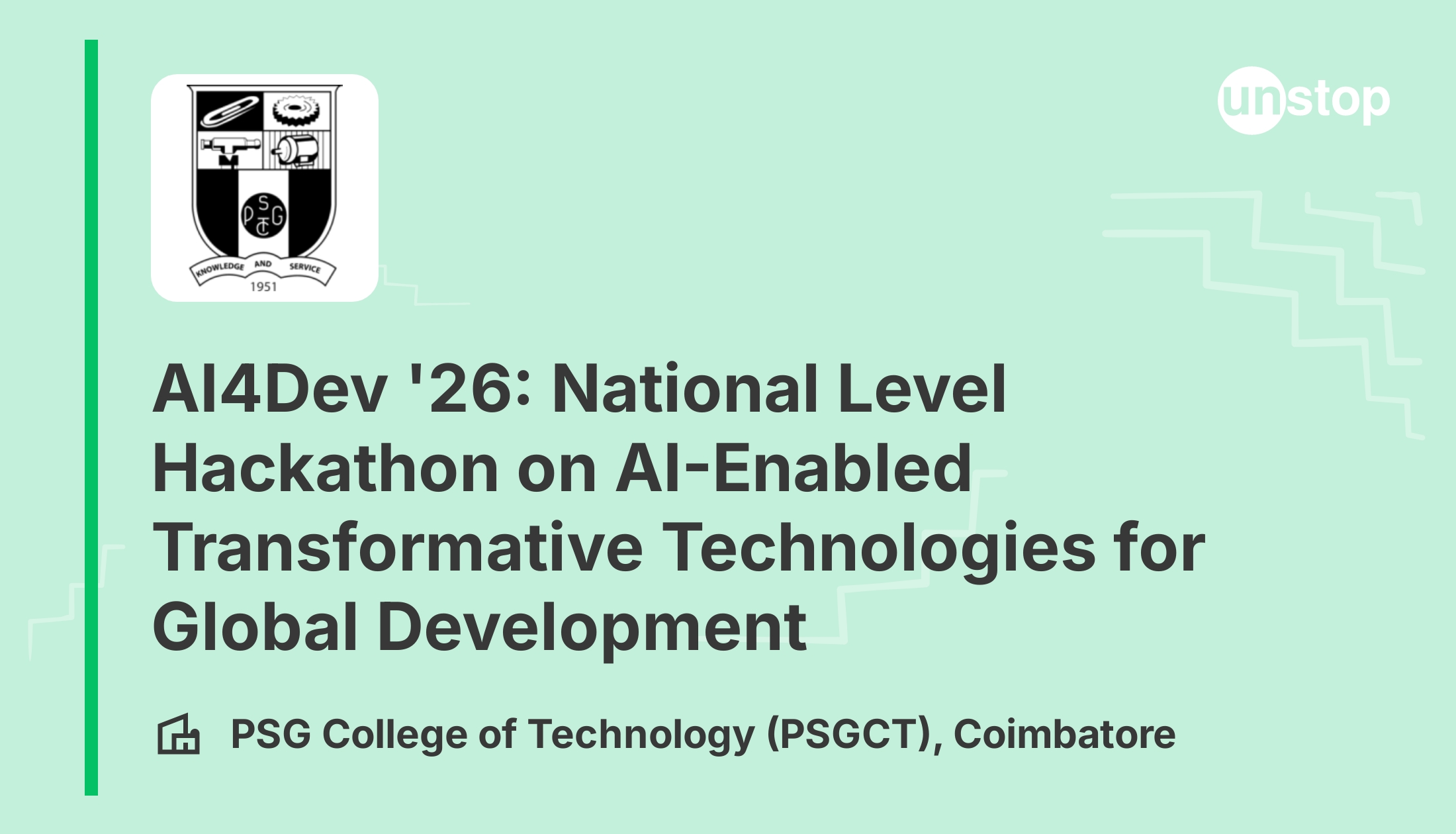 Psgitech Hackathon National Level Hackathon on AI-Enabled Transformative Technologies for ...