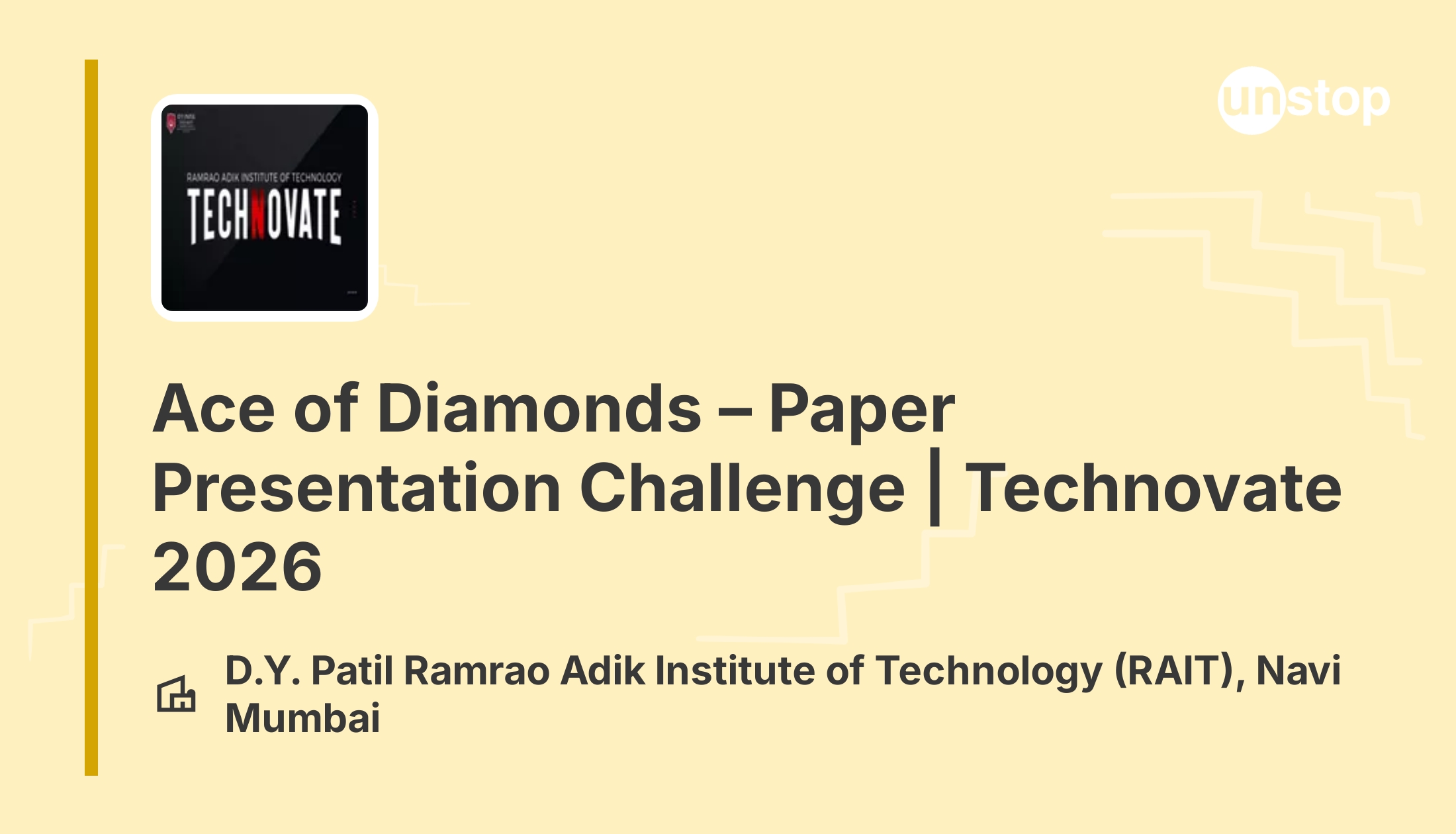 Ace of Diamonds – Paper Presentation Challenge | Technovate 2026 - 2026