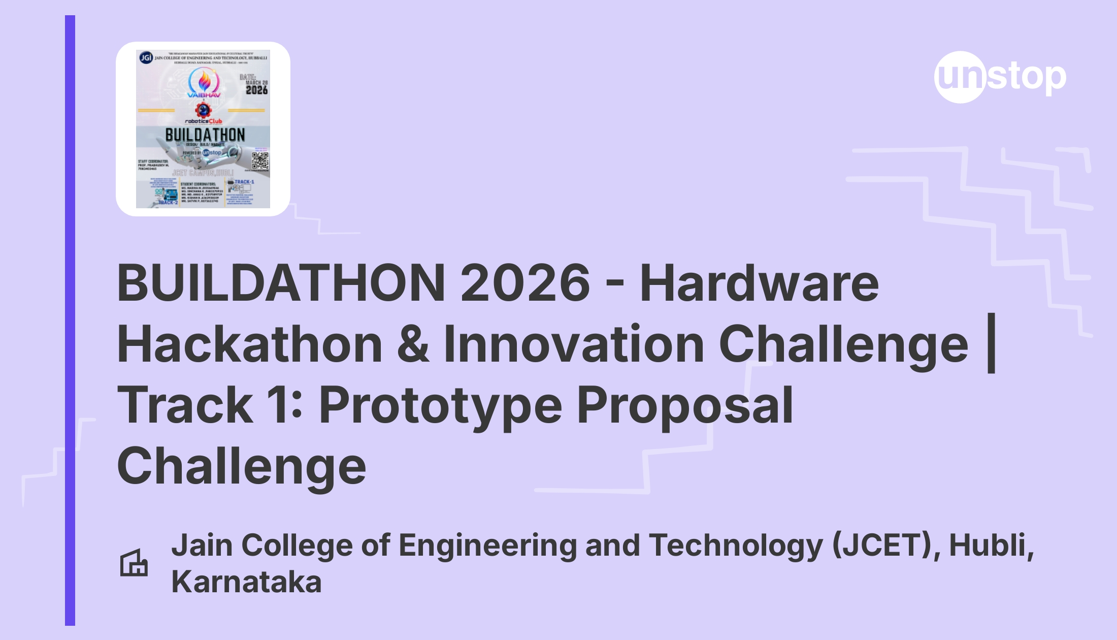 BUILDATHON 2026 - Hardware Hackathon & Innovation Challenge | Track 1 ...