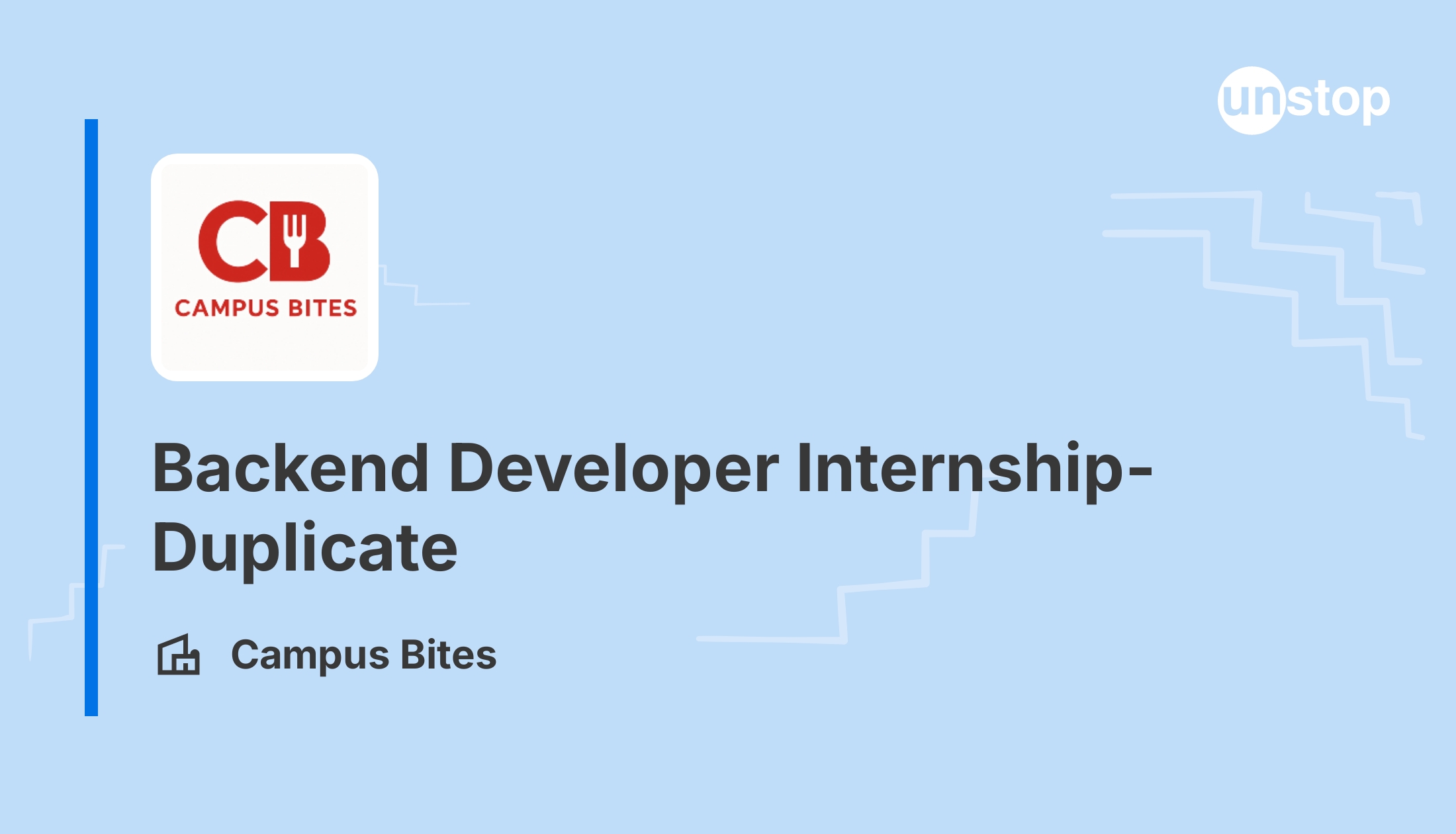 Backend Developer Internship-Duplicate - Campus Bites