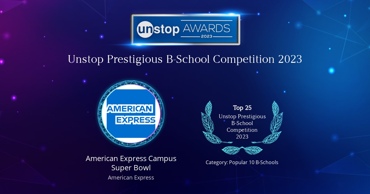 American Express Campus Super Bowl - Rank 25, Unstop Prestigious B