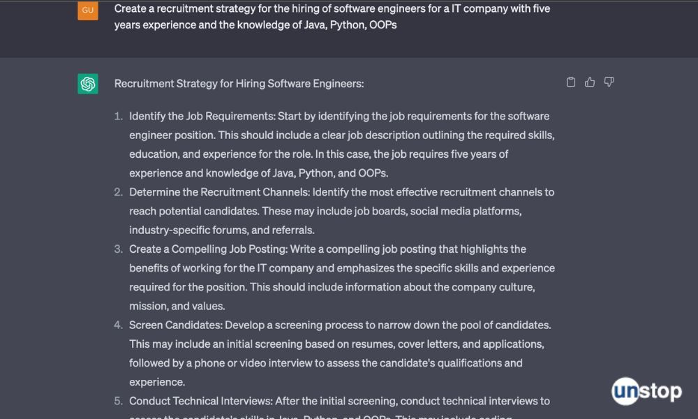 ChatGPT for HRs -  recruitment strategy