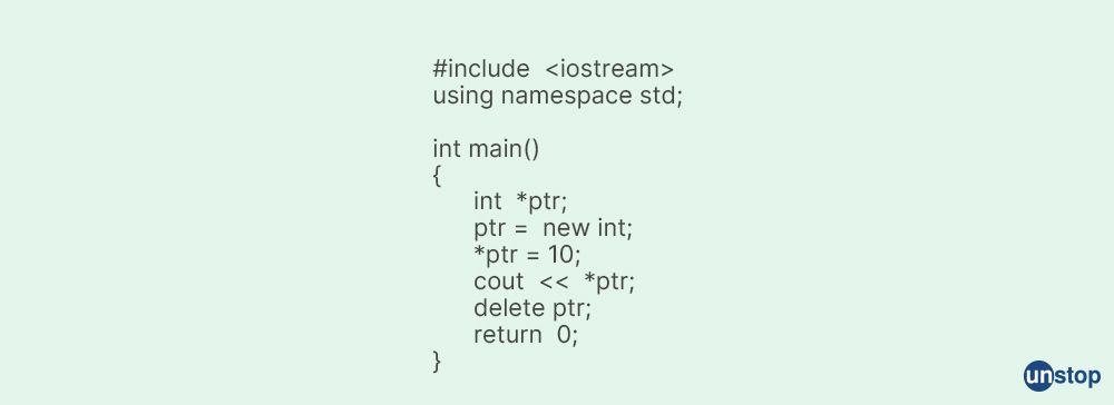 Delete operator in C++ - Wipro Interview questions