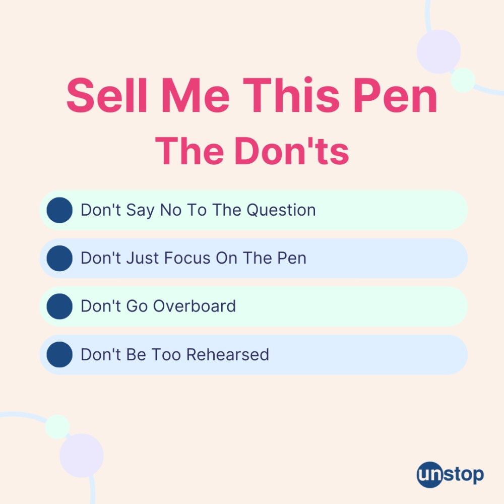 Sell Me This Pen Question & Answer