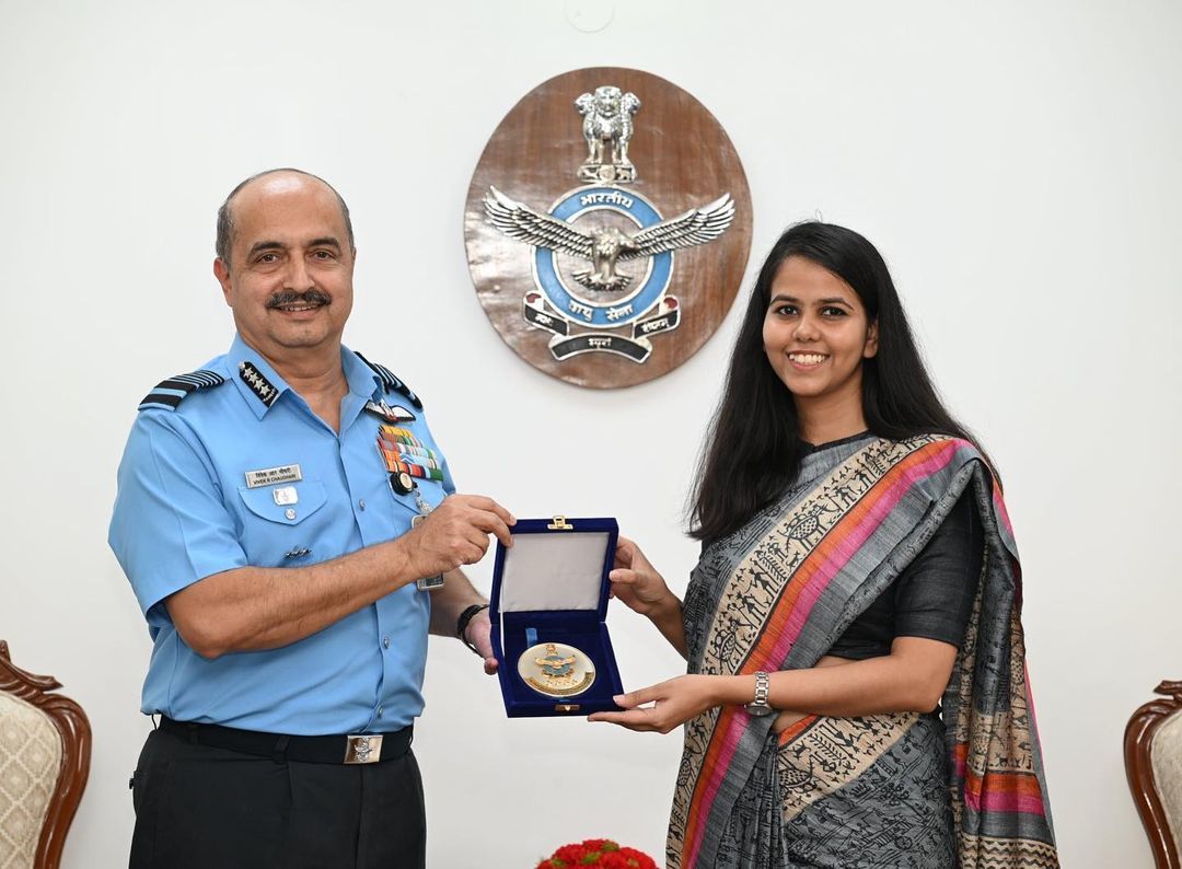 IAS Ishita Kishore with dad who worked in Indian Air Force