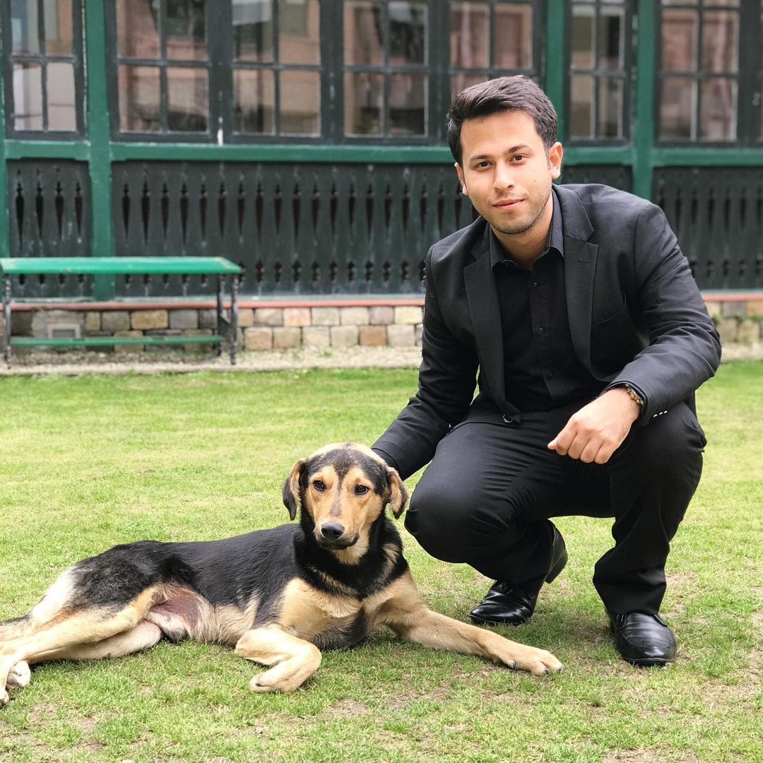 IAS Anurag Kumar in a relaxing mood with his pet dog