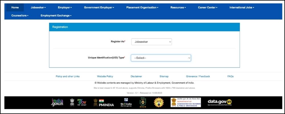 Registering on NCS portal