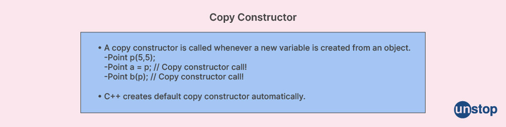 Use of copy constructor in C++