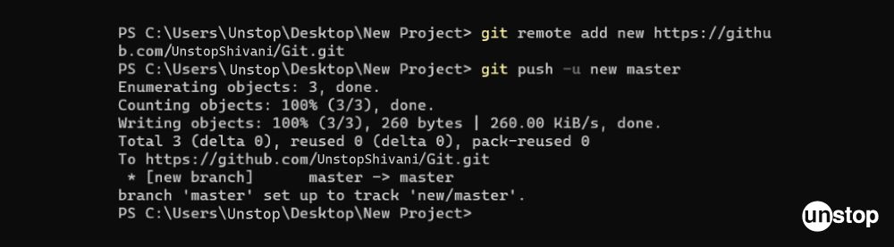 Example of git push