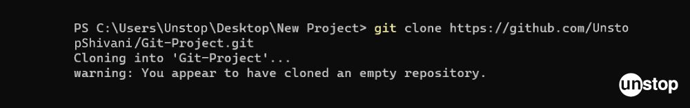 Git Commands | Example of git clone command with repository url