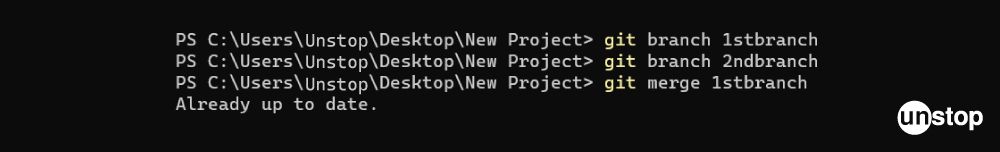 Git Commands | Example of git merge command