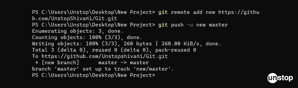 Git Commands | Example of git push command