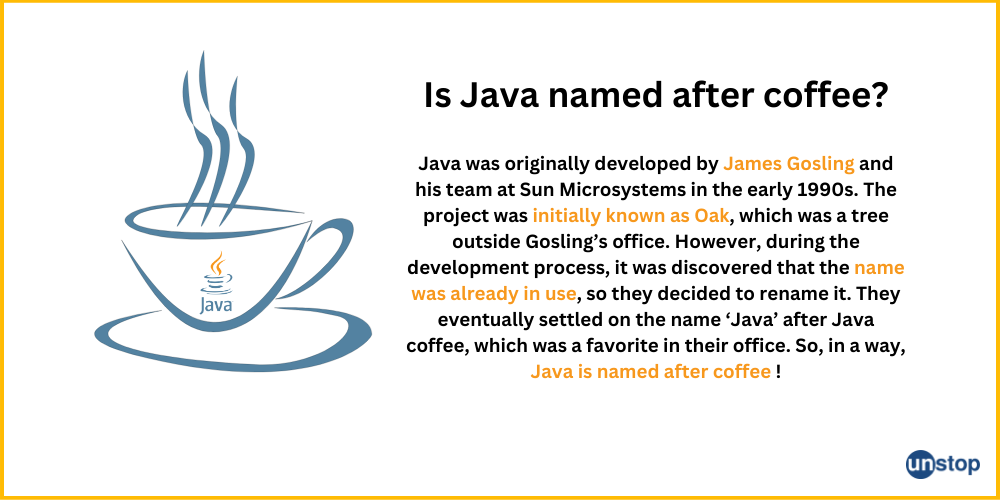 Java is named after coffee