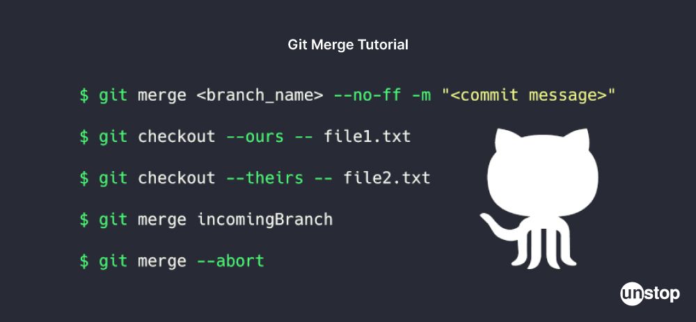 Top 5 commands to merge in Git.