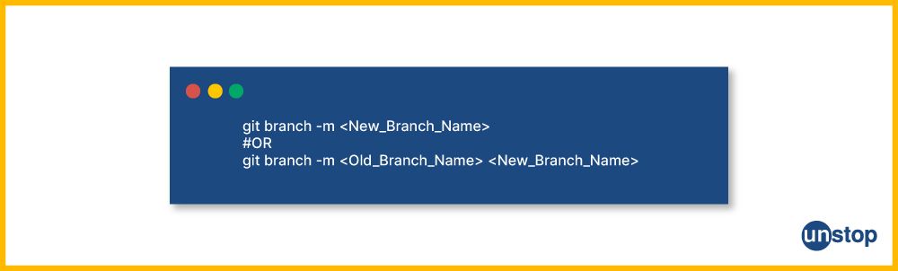 Commands to Rename Remote Git Branch