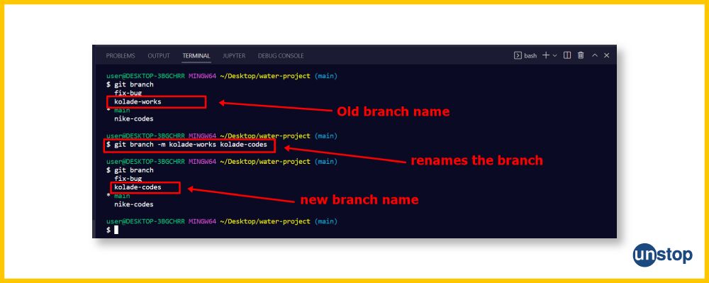 How to Rename Local Git Branch in Command Line