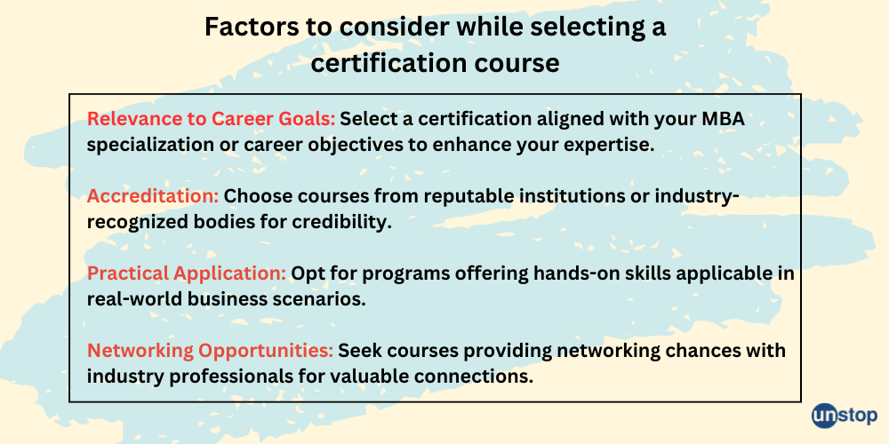 Factors to consider for certification courses